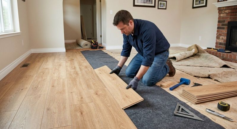 Laminate Floor Remodeling in Chelmsford, MA