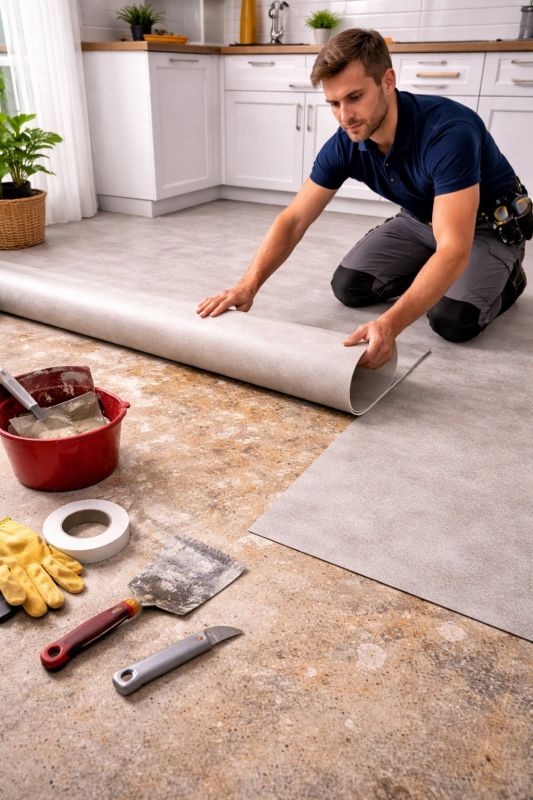 Linoleum Floor Installation in Sandown, NH
