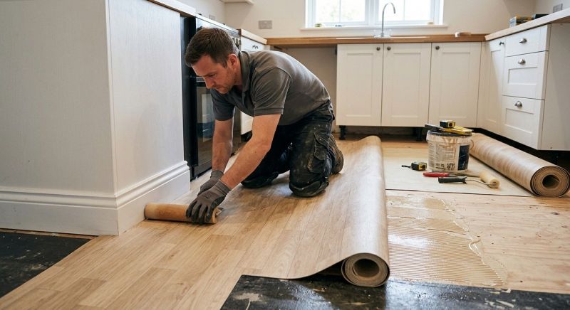Sheet Linoleum Installation in Groton, MA